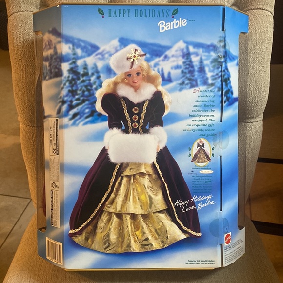 Matte 1996 Happy Holidays Special Edition Beautiful Barbie NEW Still In Box EUC - Picture 4 of 14